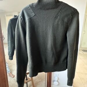 Zara Knit Military Green Mock Turtleneck Sweater